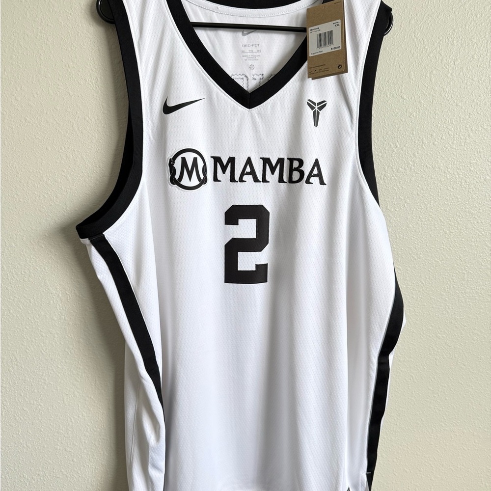 Nike White and Black Mamba Jersey